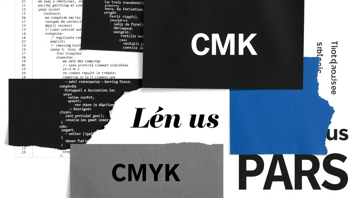 Collage éditorial fusionnant données et créativité